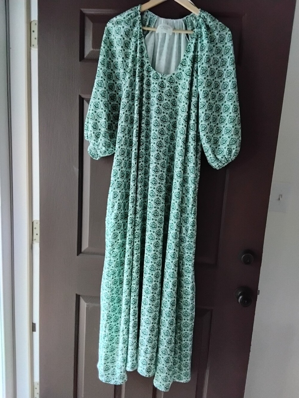 Hyacinth House Mint Green Patterned Women's Maxi Dress XL